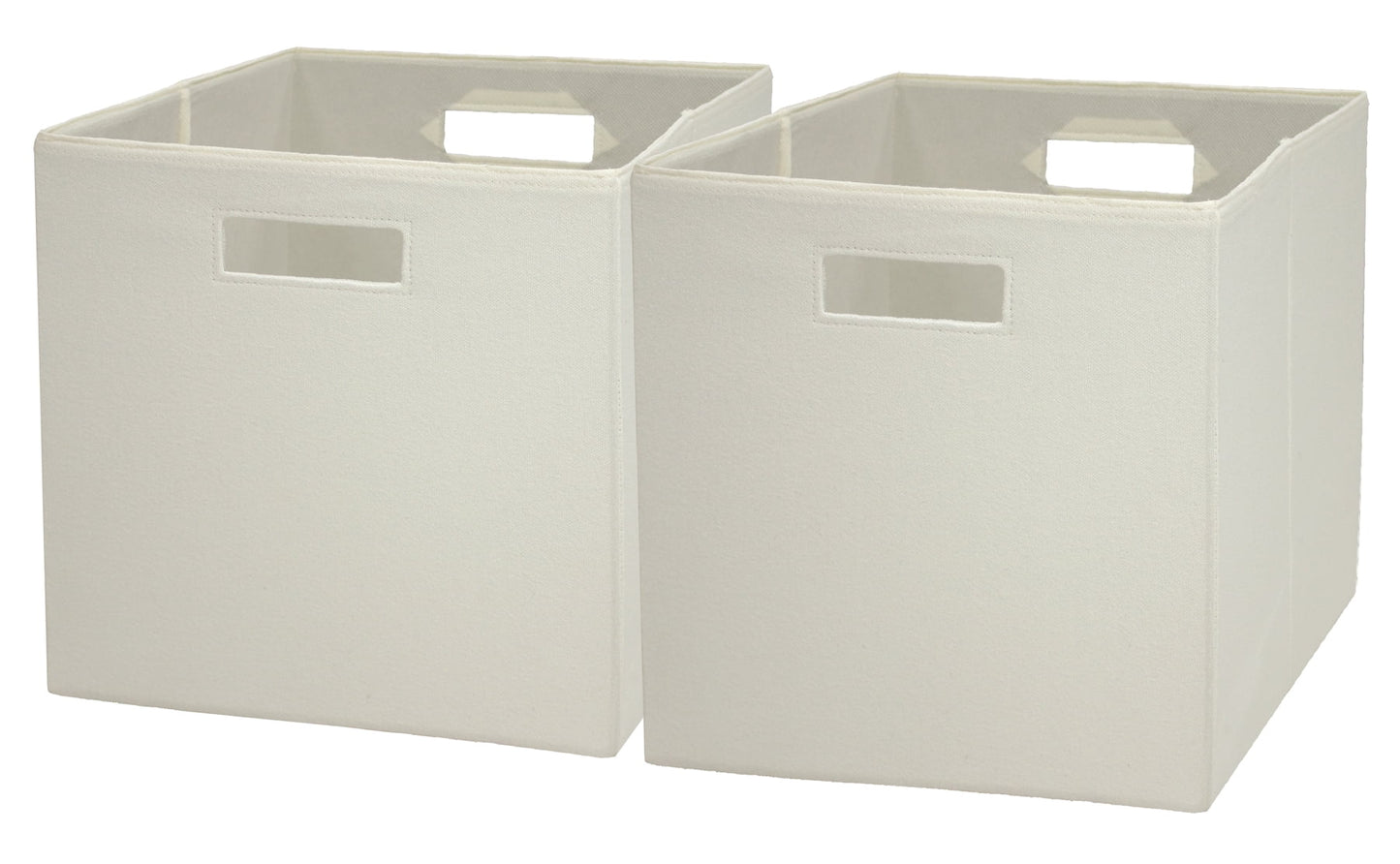 Better Homes & Gardens Fabric Cube Storage Bins (12.75" x 12.75"), 2 Pack, Ivory